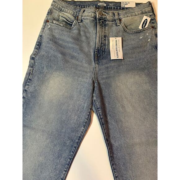 Old Navy Women's Straight Extra High Rise Jeans Size 12 - Picture 3 of 10